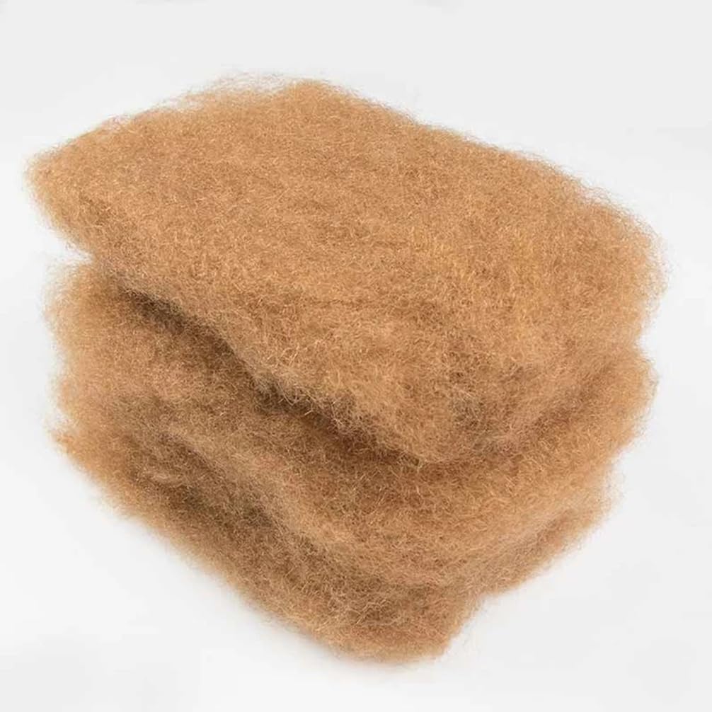 QVR Afro Kinkys Bulk Human Hair for Dreadlock Extensions Repair Locs 150 Gram, Dark Brown 14inches Mini Spring Twist Braiding Afro Kinky Human Hair for LocKs