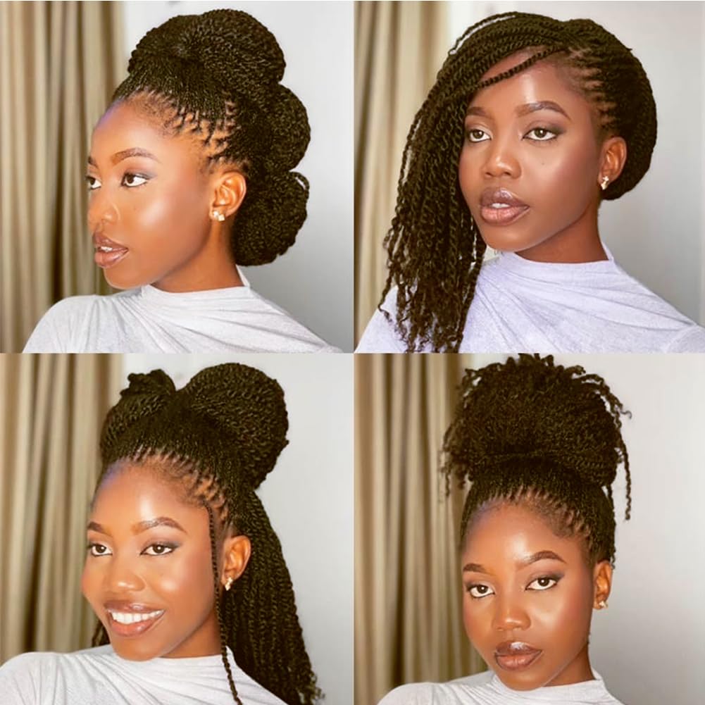 QVR Afro Kinkys Bulk Human Hair for Dreadlock Extensions Repair Locs 50 Gram/Pack,Auburn Brown Color 18 inches Mini Twist Braiding Afro Kinky Human Hair for Locs