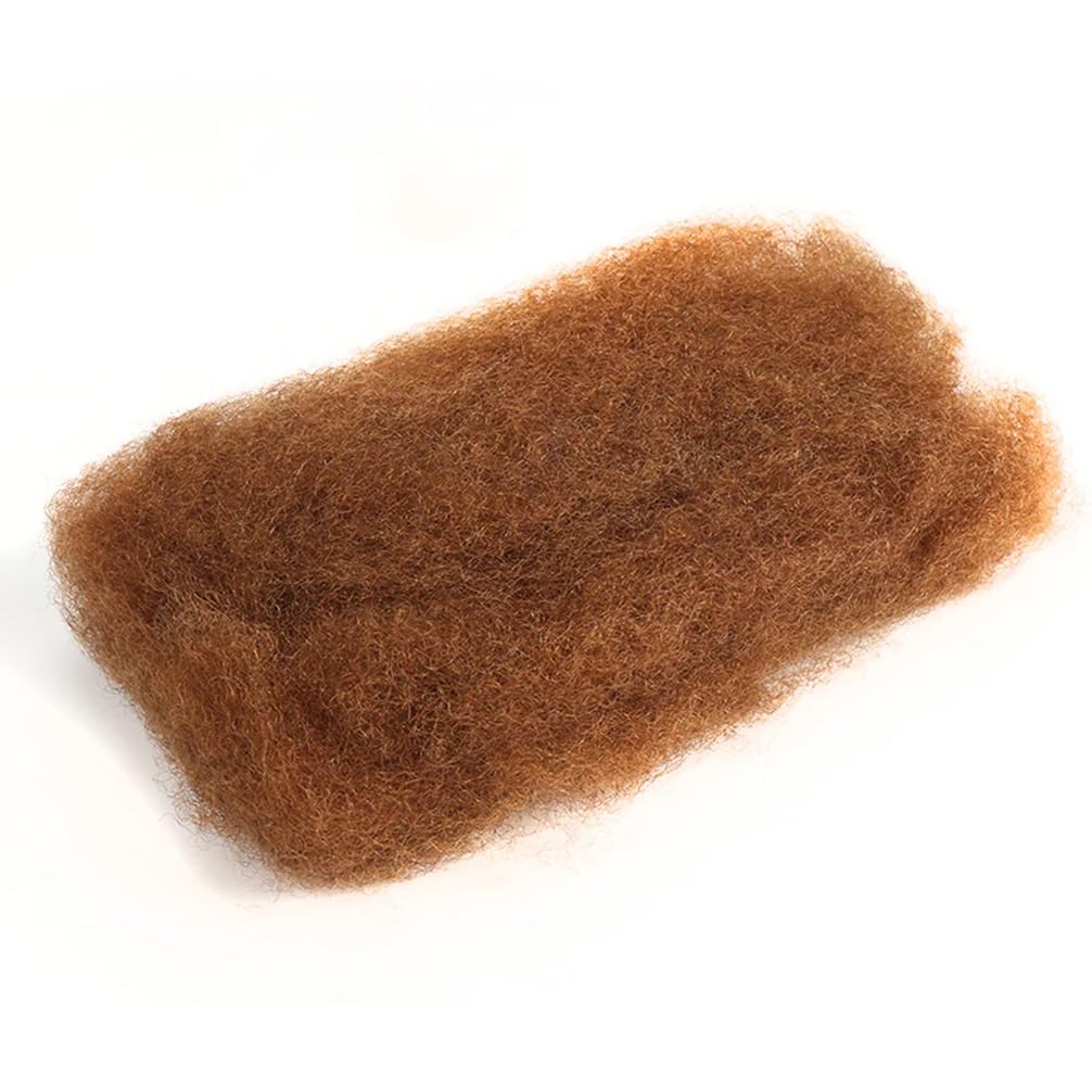 QVR Afro Kinkys Bulk Human Hair for Dreadlock Extensions Repair Locs 150 Gram, Dark Brown 14inches Mini Spring Twist Braiding Afro Kinky Human Hair for LocKs