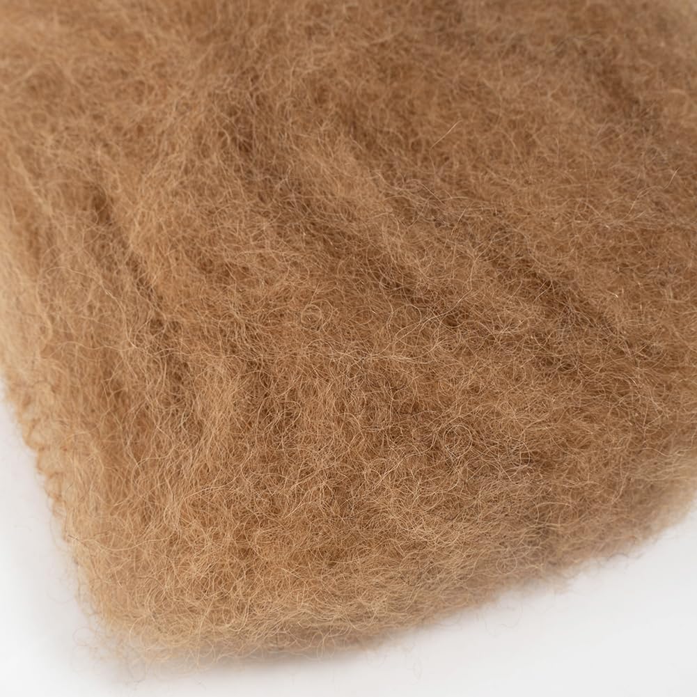 QVR Afro Kinkys Bulk Human Hair for Dreadlock Extensions Repair Locs 150 Gram, Dark Brown 14inches Mini Spring Twist Braiding Afro Kinky Human Hair for LocKs
