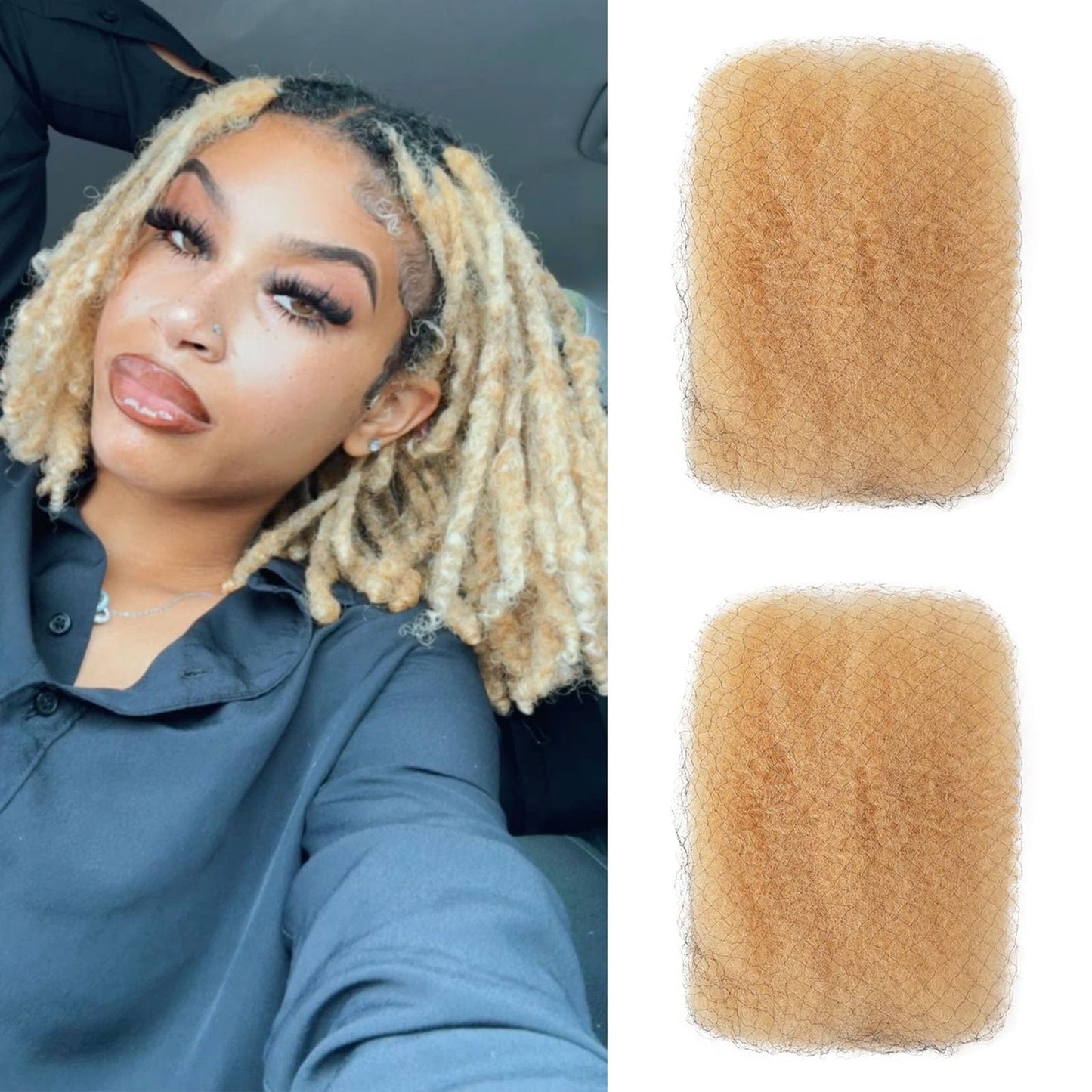 Afro Kinkys Bulk Human Hair 3 Pack 150g,Afro Kinky-Curly Human Hair Bulk Hair Bulk Human Braiding Hair for Dreadlock Extensions Repair Locs,Twist Afro Kinky Twist Extensions (14 Inch,50g/Pack)