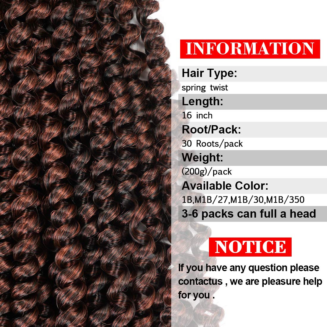 Beyond Beauty Spring Twist Crochet Hair 90strands 8 Inch Fluffy Spring Twists Braiding,Spring Twist Crochet Braids Bomb for Black Women (1B)