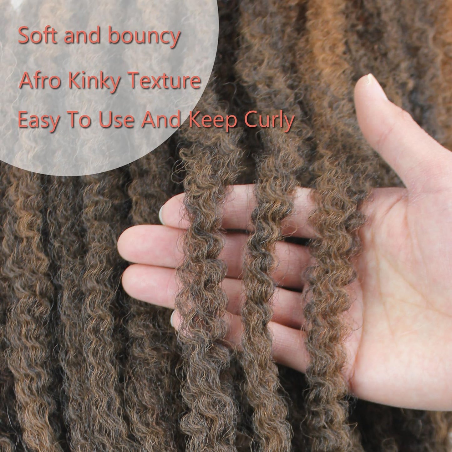Vustbeauty Marley Twist Braiding Hair 24 Inch Marley Twist Hair Long Cuban Twist Hair 8 Packs Afro Kinky Curly Twist Crochet Hair Synthetic Marley Hair Extensions (24 Inch 8packs, 1B)