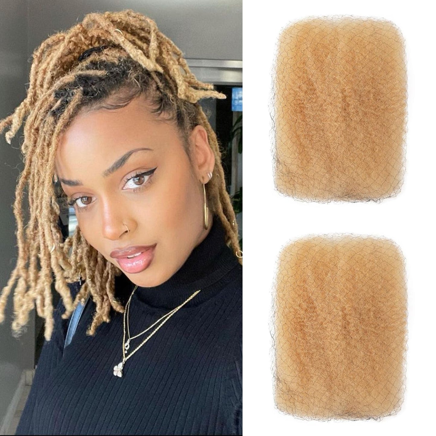 Afro Kinkys Bulk Human Hair 3 Pack 150g,Afro Kinky-Curly Human Hair Bulk Hair Bulk Human Braiding Hair for Dreadlock Extensions Repair Locs,Twist Afro Kinky Twist Extensions (14 Inch,50g/Pack)