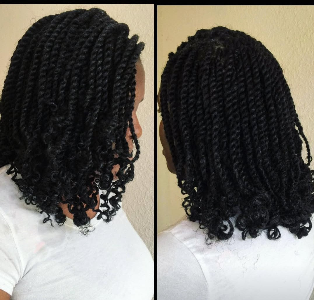 Natural kinky twist depends on size and length