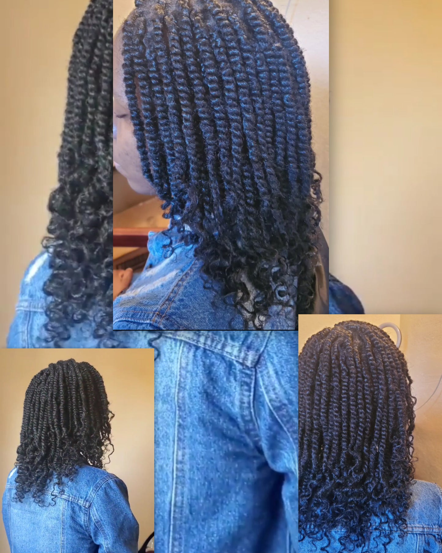 Natural kinky twist depends on size and length