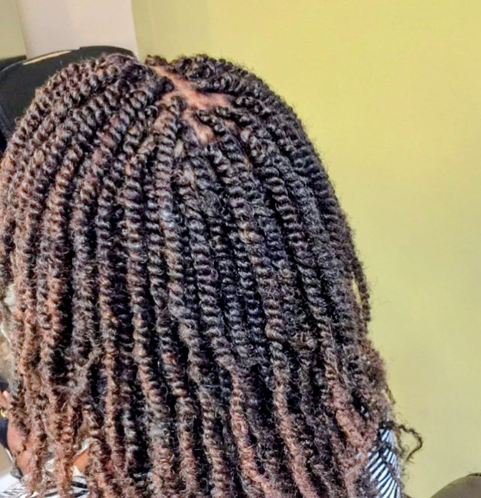 Natural kinky twist depends on size and length