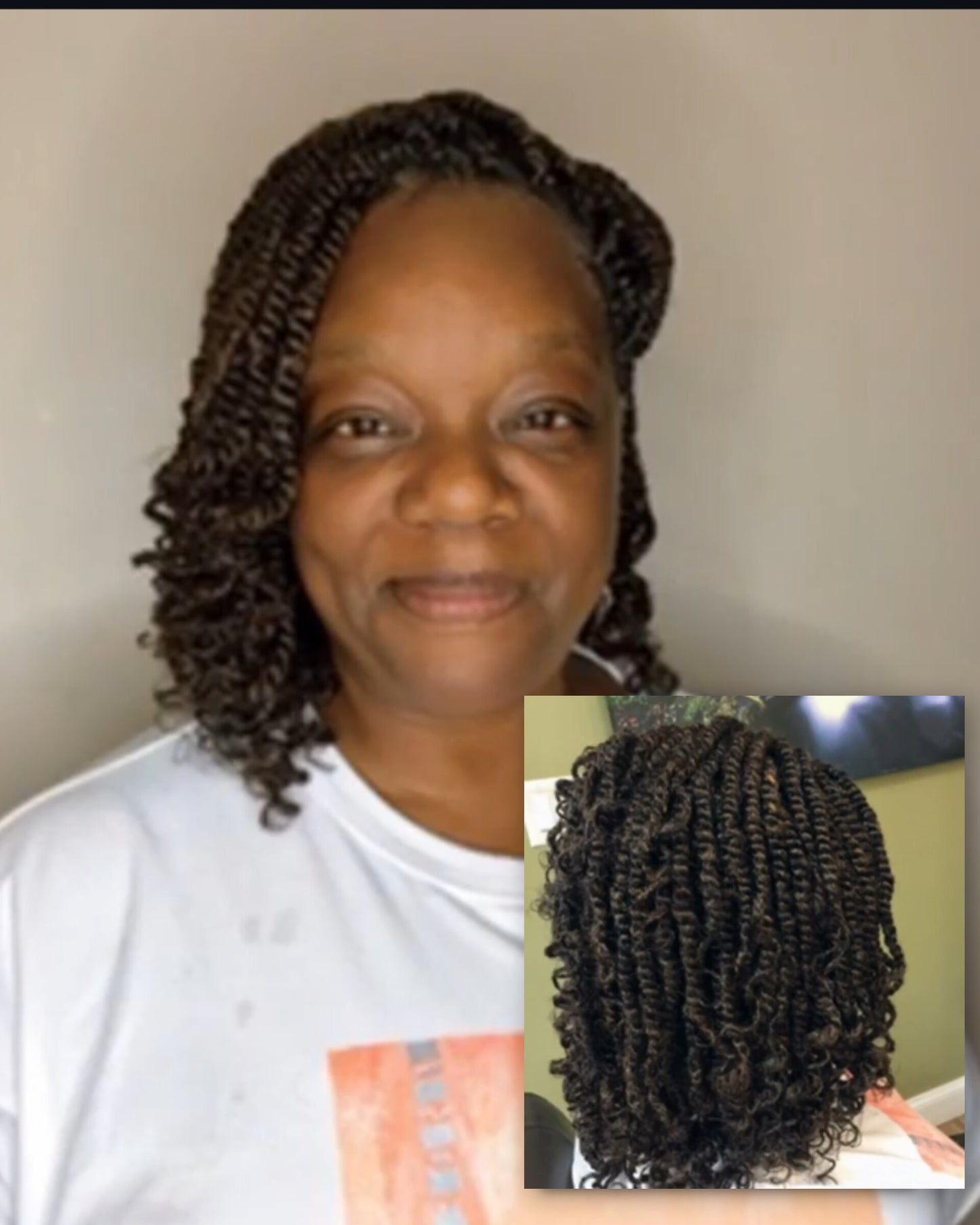Natural kinky twist depends on size and length