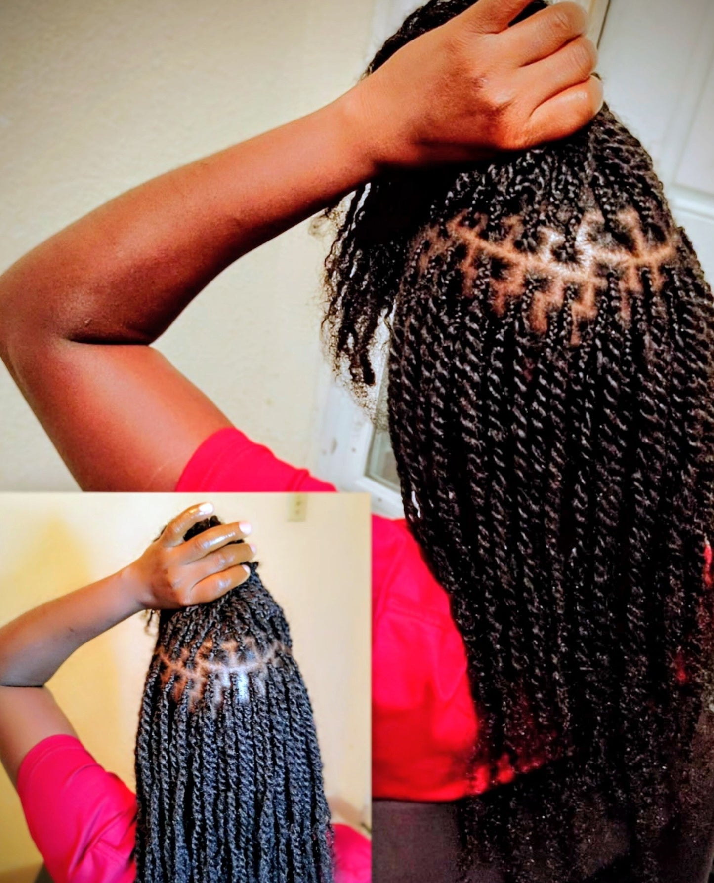 Natural kinky twist depends on size and length
