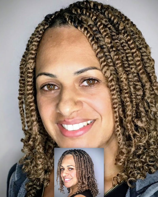 Natural kinky twist depends on size and length