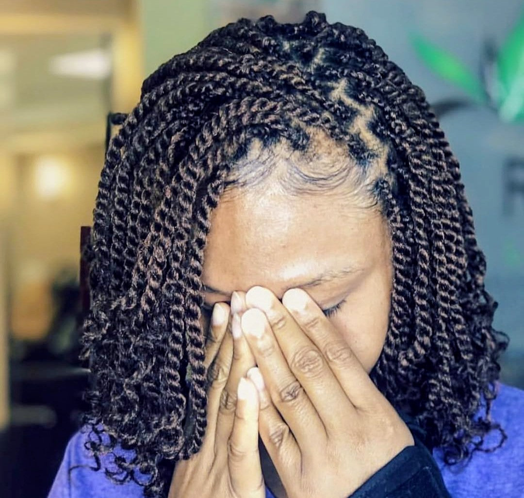 Natural kinky twist depends on size and length