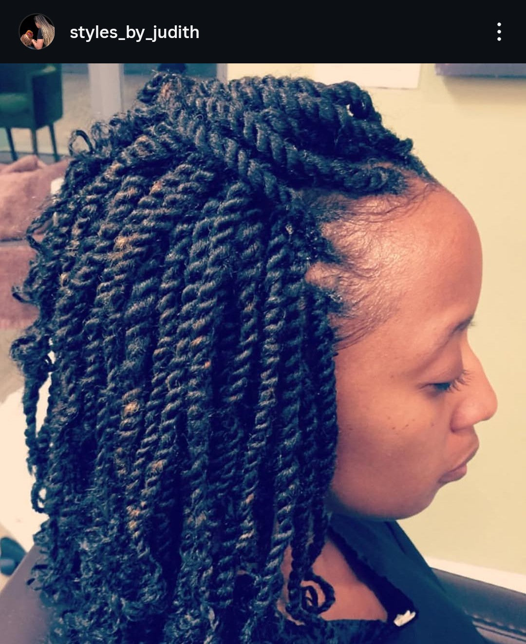 Natural kinky twist depends on size and length