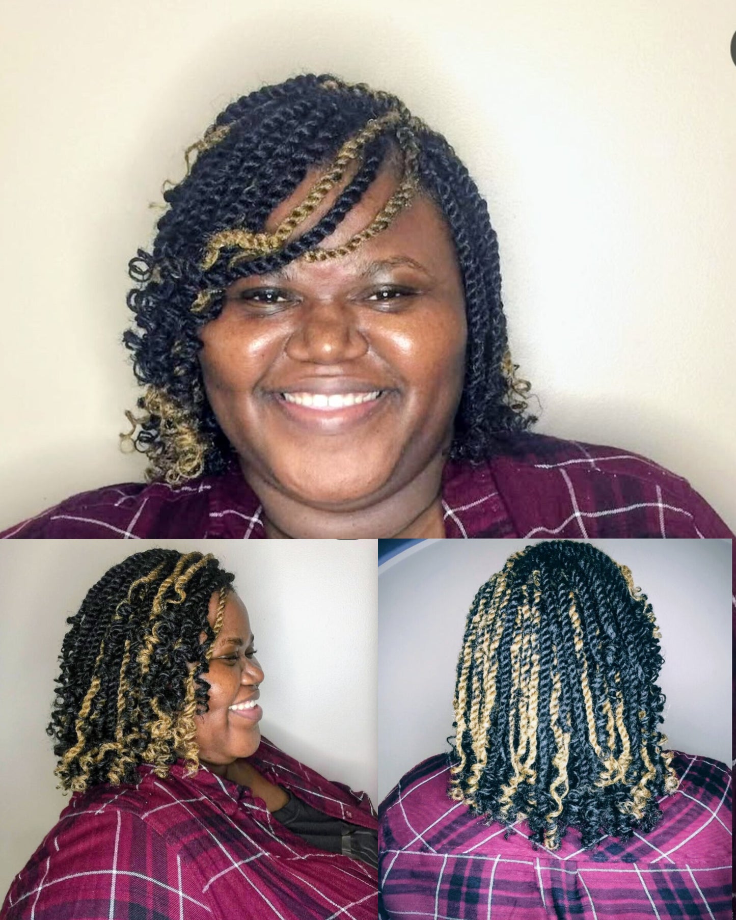 Natural kinky twist depends on size and length