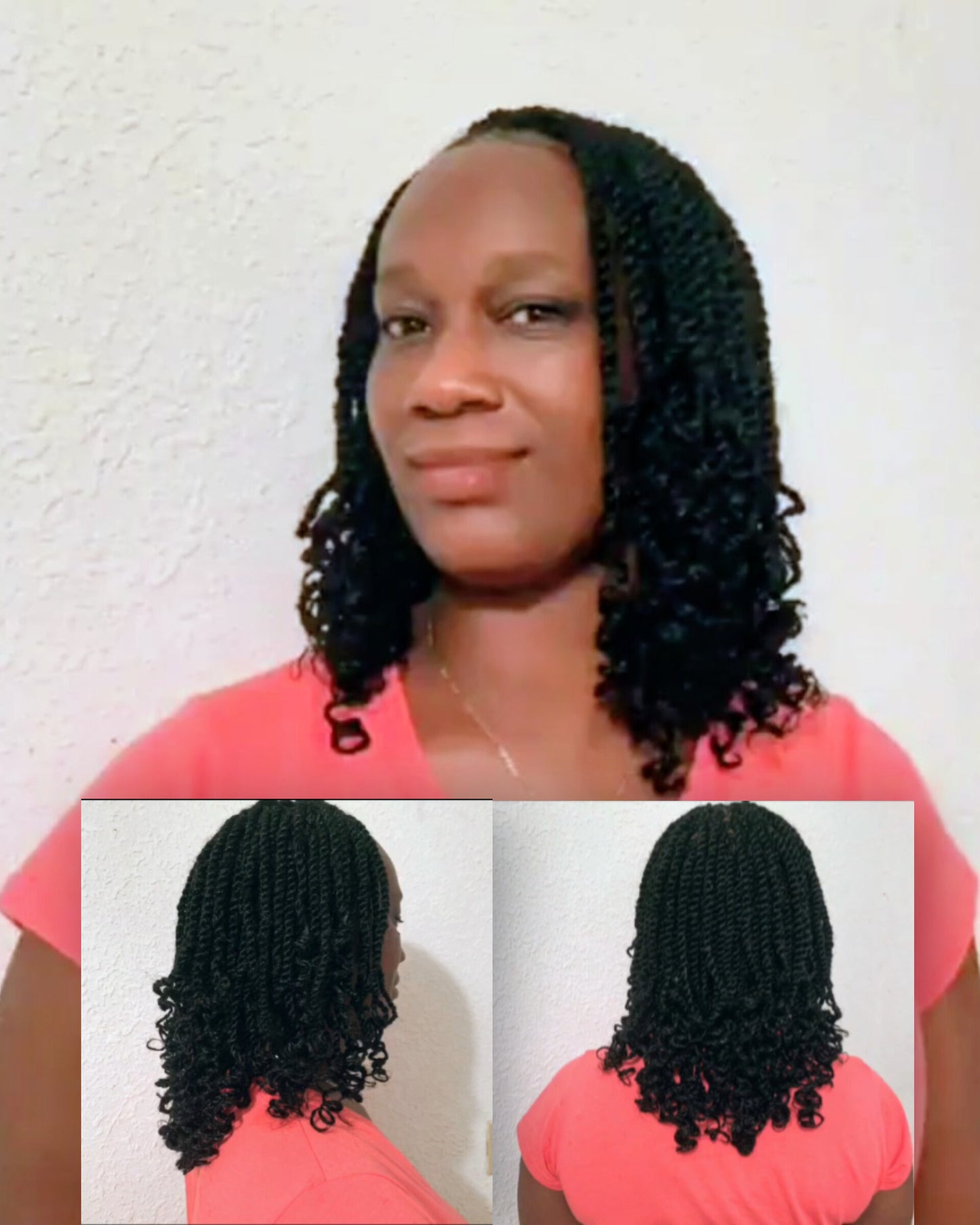 Natural kinky twist depends on size and length